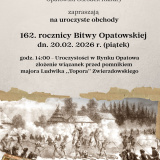 Zaproszenie na obchody 162. rocznicy Bitwy Opatowskiej