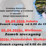 Godziny otwarcia Zamku Krzyżtopór w Ujeździe w okresie Świąt Wielkanocnych