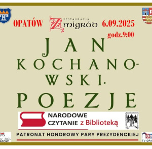Narodowe Czytanie 2025 - Zaproszenie Biblioteka Opatów
