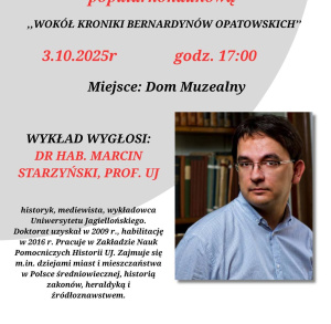 Konferencja "WOKÓŁ KRONIKI  BERNARDYNÓW OPATOWSKICH"