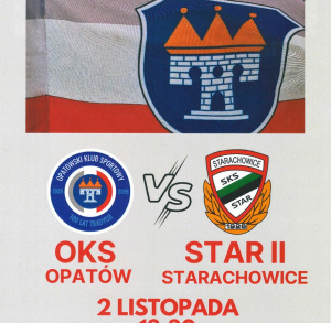 Zaproszenie na mecz OKS OPATÓW vs STAR II STARACHOWICE