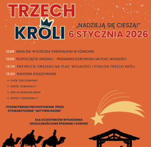 "Nadzieją się cieszą" - Orszak Trzech Króli 2026 w Ożarowie