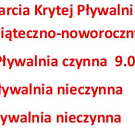 Godziny otwarcia Krytej Pływalni "Neptun" w Ożarowie, w okresie świąteczno-noworocznym.