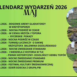 Kalendarz Wydarzeń MAJ Zamek Krzyżtopór
