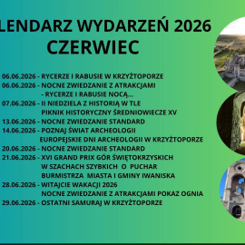 Kalendarz Wydarzeń CZERWIEC Zamek Krzyżtopór