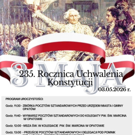 Zaproszenie na 235. rocznicę uchwalenia Konstytucji 3 Maja