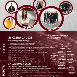DNI OŻAROWA - RAZEM OD LAT - RAZEM NA LATA (26-27 czerwca 2026 r.)