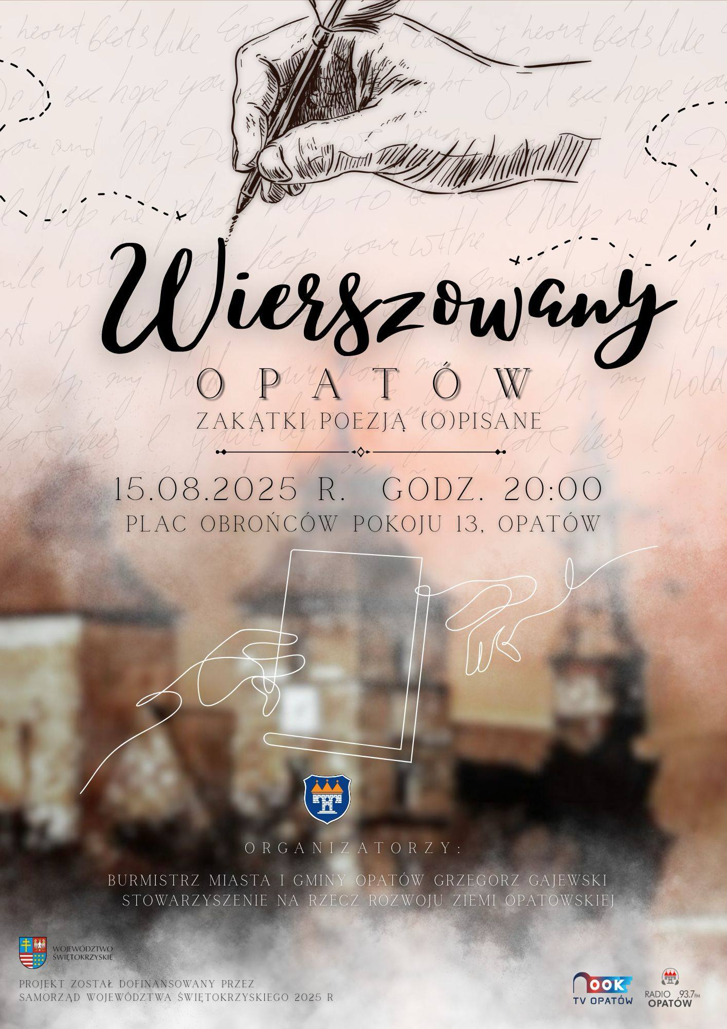 Plaklat zaproszenie na wieczór poezji